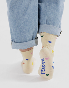 BAGGU Crew Socks Hearts