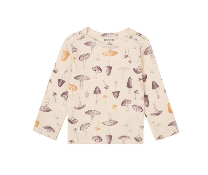 Noppies Creamy Mushroom Print Tee and Pant