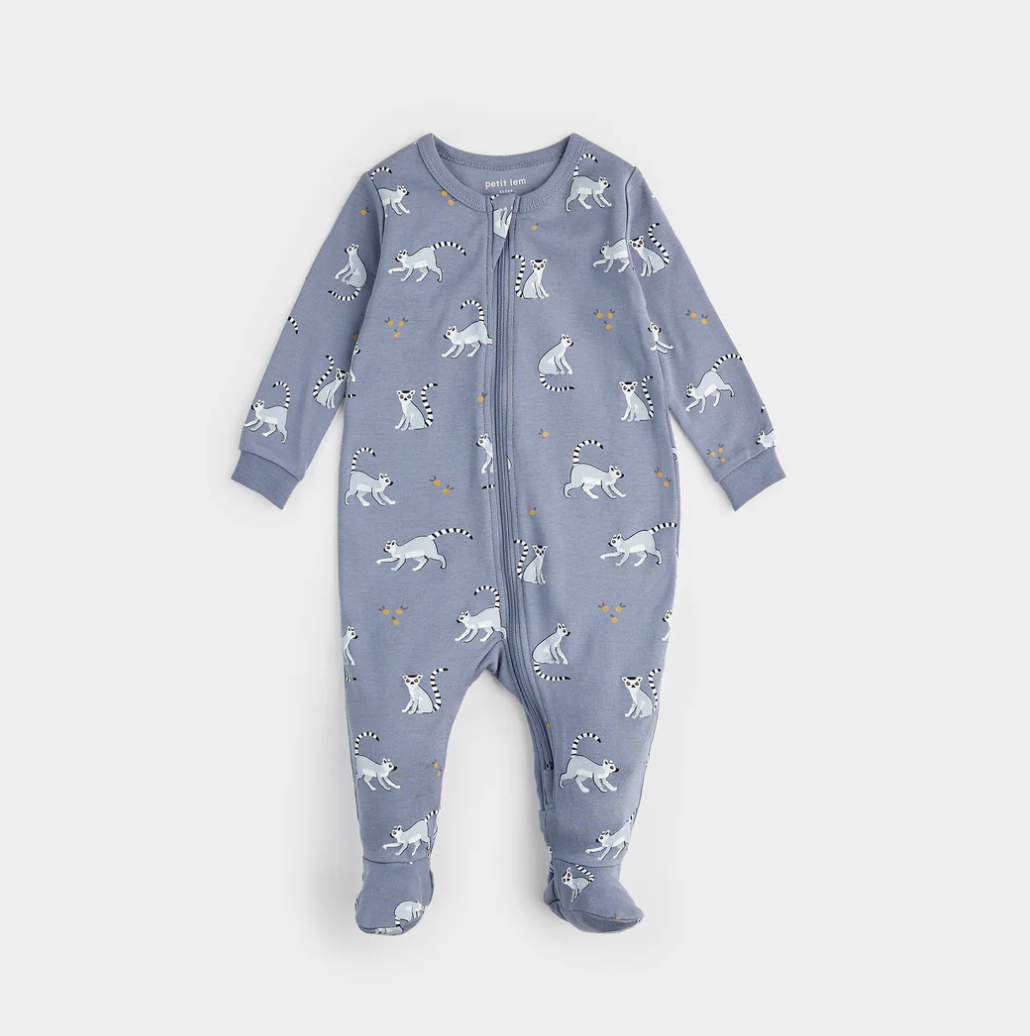 Petit Lem Lemur Print Sleeper