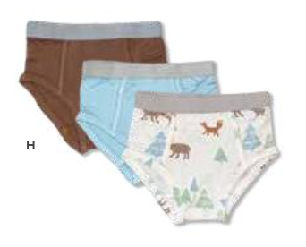 Silkberry Boys 3pack Bamboo Underwear Moosewood Mix