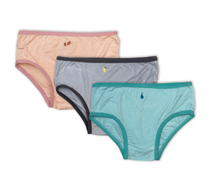 Silkberry Girls 3pack Bamboo Underwear Cotton Candy Mix