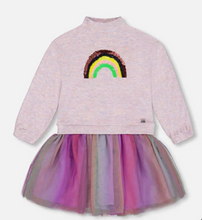 Load image into Gallery viewer, Deux Par Deux Dress with Rainbow Tulle Skirt
