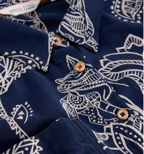 Load image into Gallery viewer, White Stuff UK Sophie Organic Cotton Shirt Navy Print
