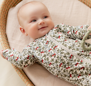 Petit Lem Raspberry Bush Print Sleeper