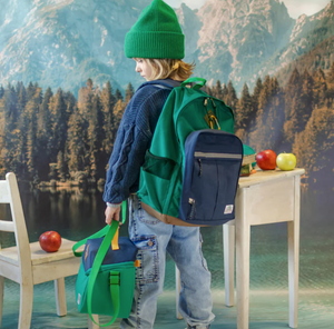 Souris Mini Green ColorBlock School Bag