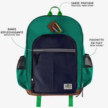 Load image into Gallery viewer, Souris Mini Green ColorBlock School Bag
