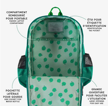 Load image into Gallery viewer, Souris Mini Green ColorBlock School Bag
