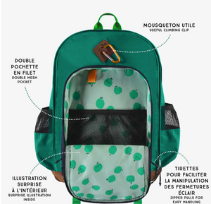 Souris Mini Green ColorBlock School Bag