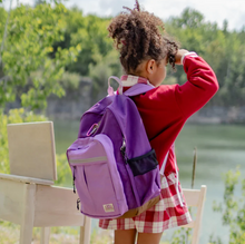 Load image into Gallery viewer, Souris Mini Purple ColorBlock School Bag
