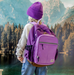 Souris Mini Purple ColorBlock School Bag