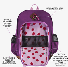 Load image into Gallery viewer, Souris Mini Purple ColorBlock School Bag
