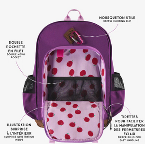 Souris Mini Purple ColorBlock School Bag