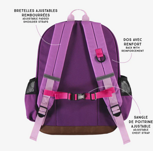 Souris Mini Purple ColorBlock School Bag