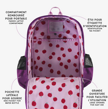 Load image into Gallery viewer, Souris Mini Purple ColorBlock School Bag
