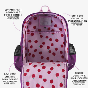 Souris Mini Purple ColorBlock School Bag