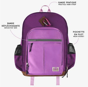 Souris Mini Purple ColorBlock School Bag