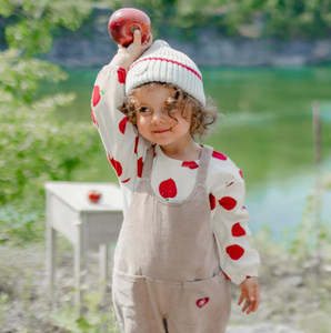 Souris Mini Red Apple Tee and Cord Overall