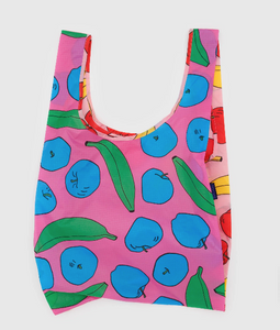 BAGGU Light Pink Apples and Bananas Reusable Bag