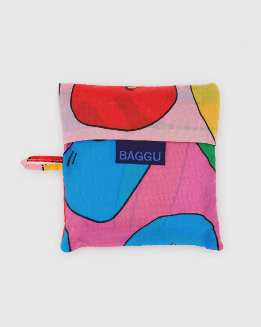 BAGGU Light Pink Apples and Bananas Reusable Bag