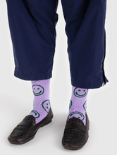 Load image into Gallery viewer, BAGGU Crew Socks Lavender Happy
