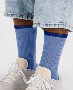 BAGGU Ribbed Sock Cornflower Mix