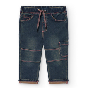 Boboli Faux Denim Stretch Jogger