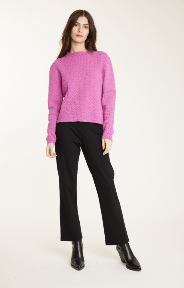 Pistache Braided Knit Sweater