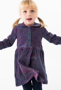 Boboli Stretch Cord Print Dress and Tights