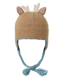 Ambler Kids Forest Animal Knit Hat with Tie