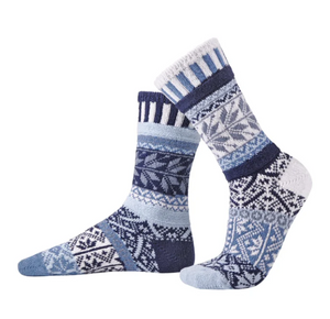 Solmate Adult Recycled Cotton Blend Sox Snowdrop