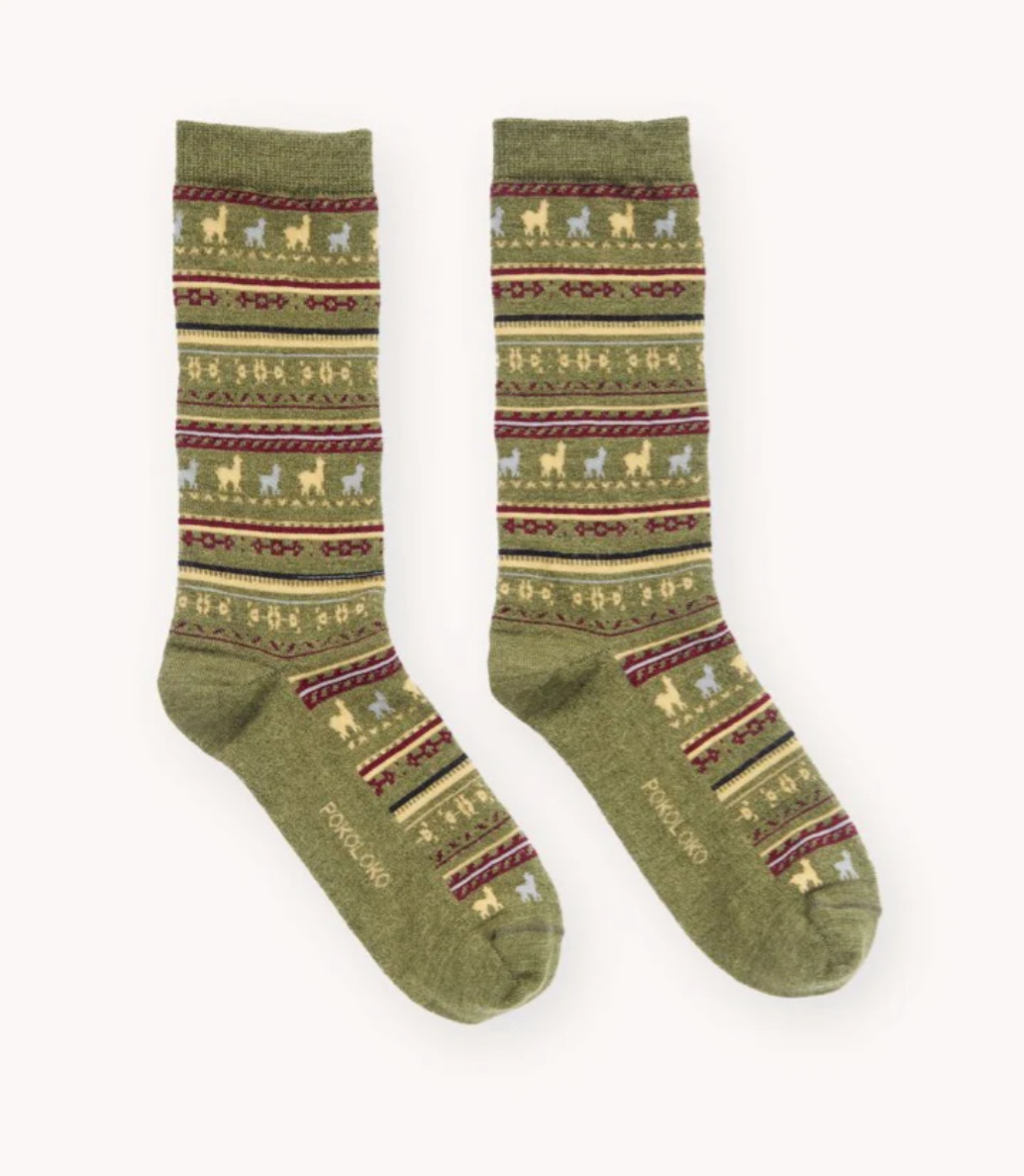 Pokoloko Alpaca Socks Vintage Green