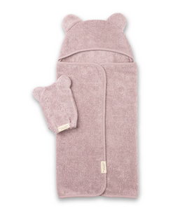 Bella Tunno Hooded Towel and Wash Mitt Orchid