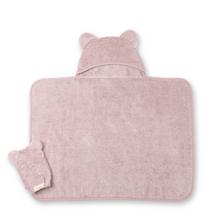 Load image into Gallery viewer, Bella Tunno Hooded Towel and Wash Mitt Orchid
