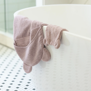 Bella Tunno Hooded Towel and Wash Mitt Orchid