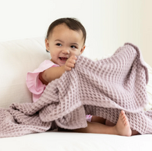 Load image into Gallery viewer, Bella Tunno Waffle Baby Blanket Orchid
