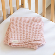 Load image into Gallery viewer, Bella Tunno Waffle Baby Blanket Blush
