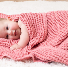 Load image into Gallery viewer, Bella Tunno Waffle Baby Blanket Watermelon
