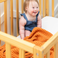 Load image into Gallery viewer, Bella Tunno Waffle Baby Blanket Pumpkin
