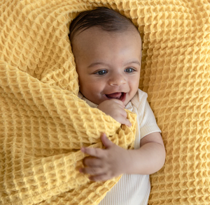 Bella Tunno Waffle Baby Blanket Sunshine