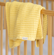 Load image into Gallery viewer, Bella Tunno Waffle Baby Blanket Sunshine
