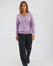 Load image into Gallery viewer, FIG Aniak V-Neck Sweater Lilac Heather
