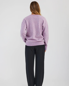 FIG Aniak V-Neck Sweater Lilac Heather