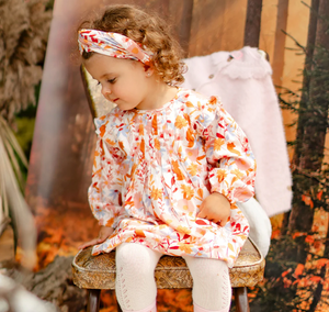 Souris Mini Floral Baby Dress and Tights