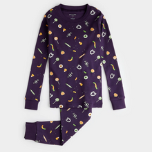 Load image into Gallery viewer, Petit Lem Trick-or-Treat Print Pyjamas Deep Purple
