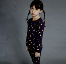 Load image into Gallery viewer, Petit Lem Trick-or-Treat Print Pyjamas Deep Purple
