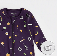 Load image into Gallery viewer, Petit Lem Trick-or-Treat Print Sleeper Deep Purple
