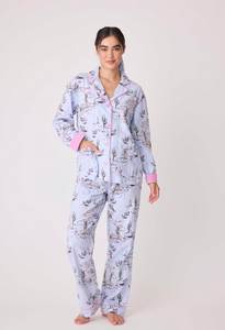 PJ Salvage Flannel Pyjamas Western Wildheart Blue Whisper