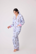 Load image into Gallery viewer, PJ Salvage Flannel Pyjamas Western Wildheart Blue Whisper
