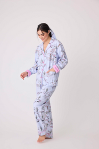 PJ Salvage Flannel Pyjamas Western Wildheart Blue Whisper