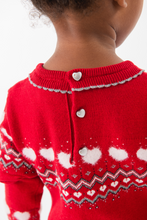 Load image into Gallery viewer, Boboli Fairisle Red Sweaterknit Dress and Tights
